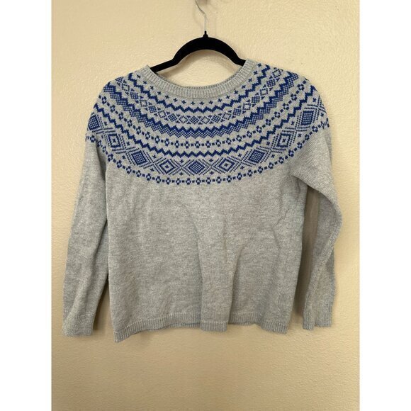 Talbots Women's Gray Sweater Size MP long sleeve‎ round neck polyester rayon - Picture 2 of 6